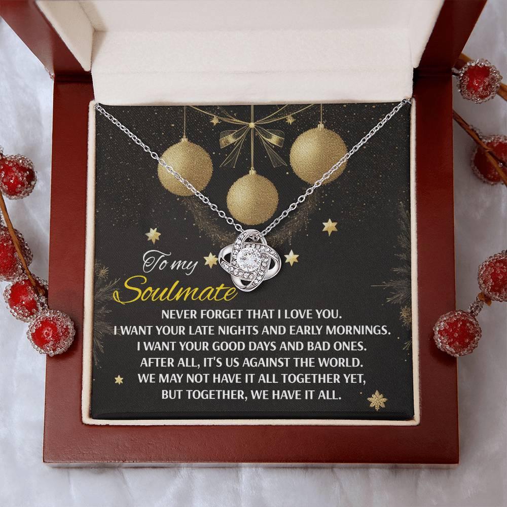 Gift for Soulmate - Have It All - Love Knot Pendant Necklace