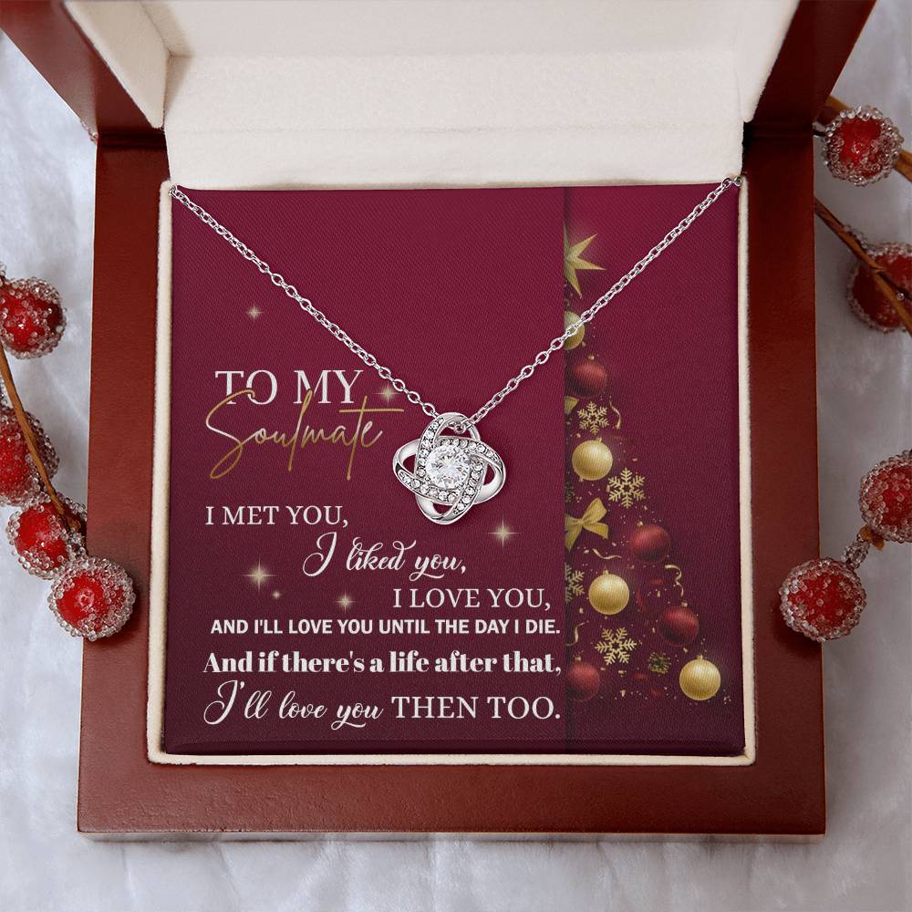 Gift for Soulmate - Love You Then - Love Knot Pendant Necklace