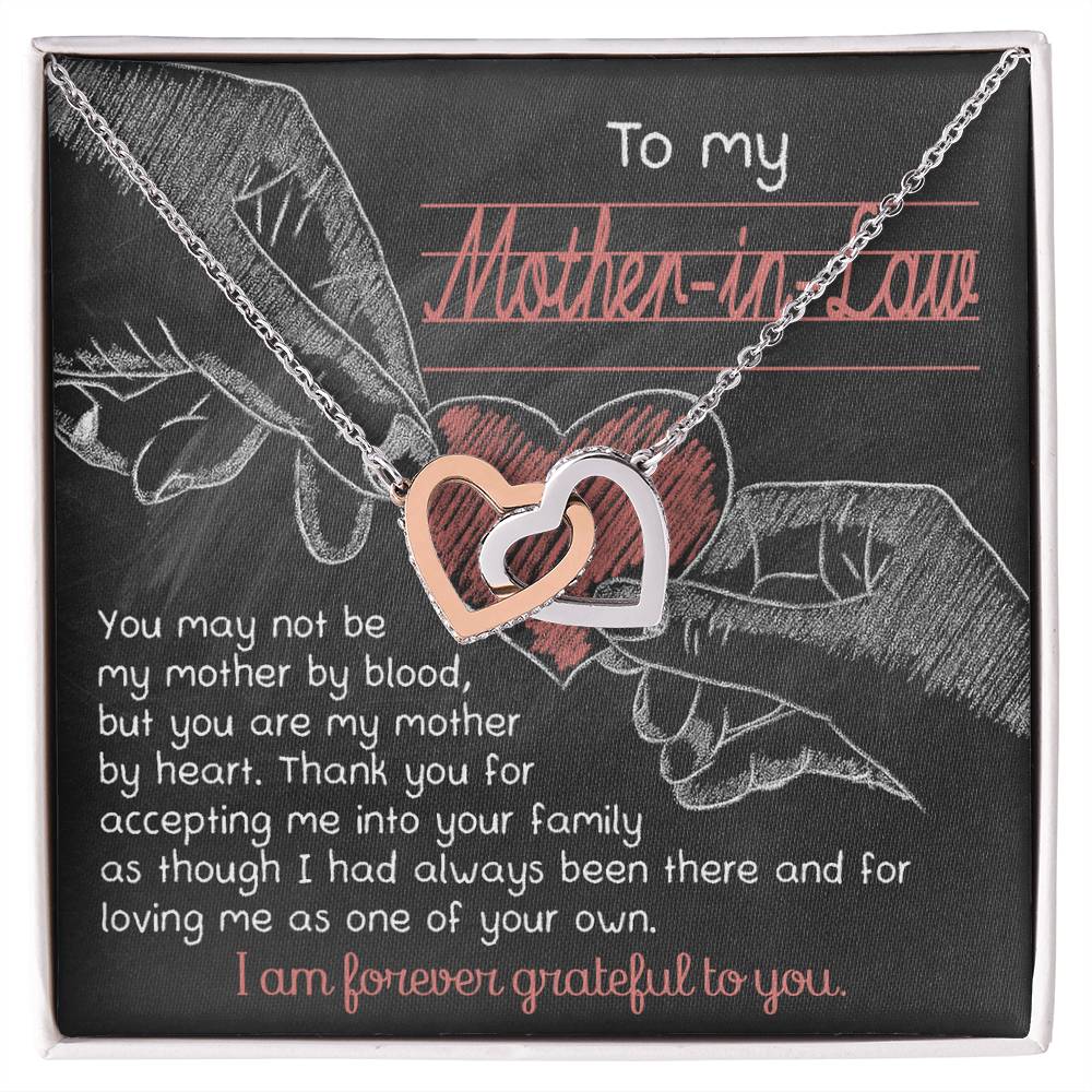 To My Mother-in-Law You are my Mother by Heart Pendant Necklace