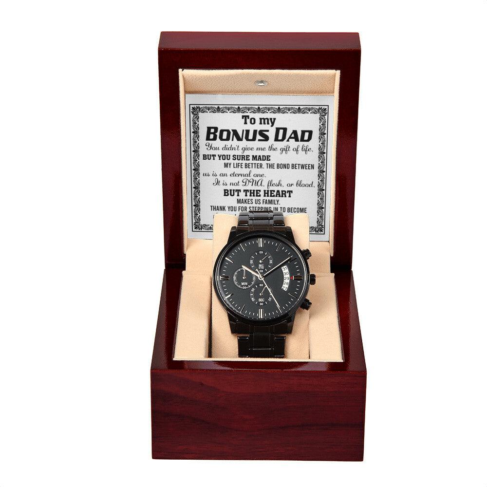 Bonus Dad Chronograph Watch - The Heart Makes Us Family Father's Day, Birthday Gift