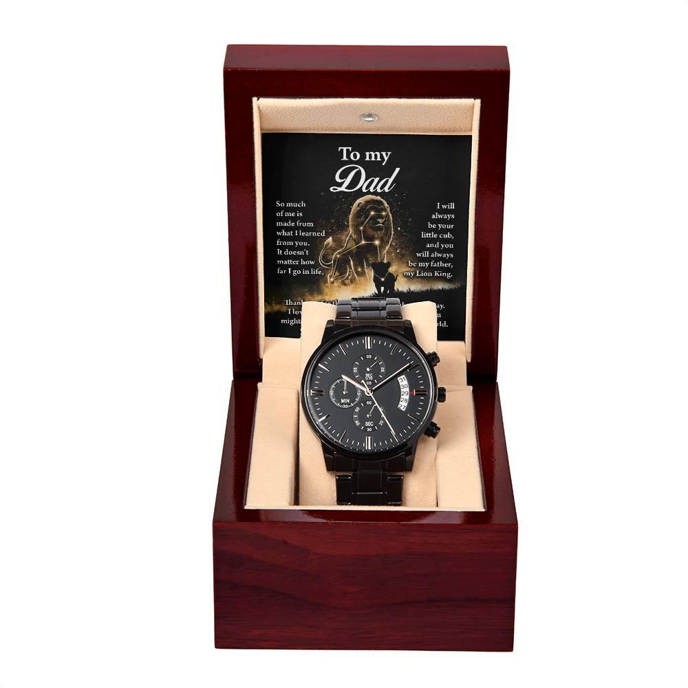 Dad Gift - My Lion King - Black Chronograph Watch