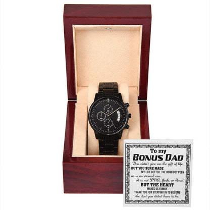 Bonus Dad Chronograph Watch - The Heart Makes Us Family Father's Day, Birthday Gift