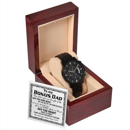 Bonus Dad Chronograph Watch - The Heart Makes Us Family Father's Day, Birthday Gift