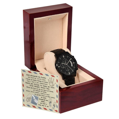 Daddy - Walk Alongside Me - Black Chronograph Watch