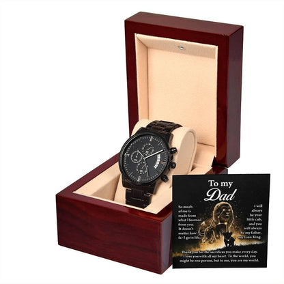 Dad Gift - My Lion King - Black Chronograph Watch