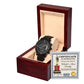 Dad Gift Certificate of  World's Best Daddy Black Chronograph Watch