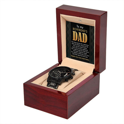 Boyfriend's Dad Chronograph Wrist Watch You Gave Me A Gracious Man Father's Day Birthday Gift