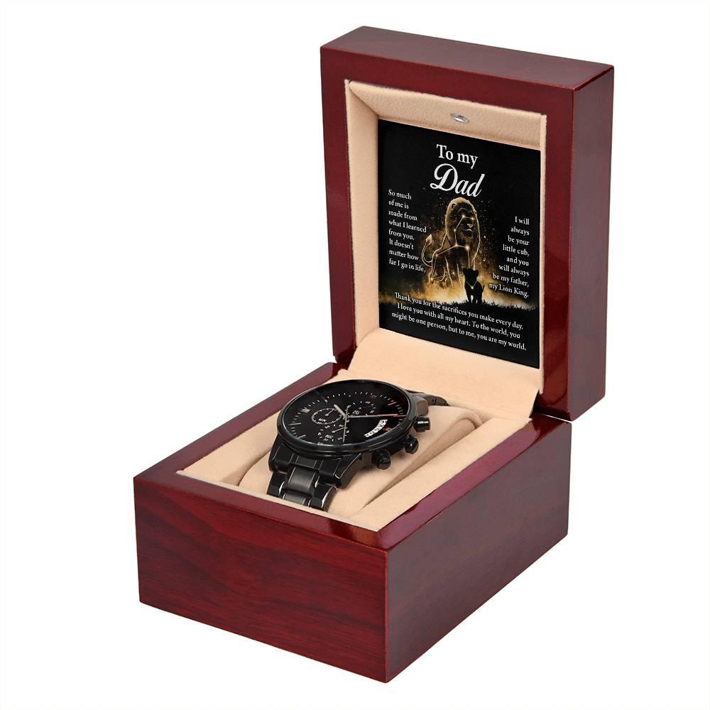 Dad Gift - My Lion King - Black Chronograph Watch