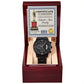 Dad Gift Certificate of  World's Best Daddy Black Chronograph Watch