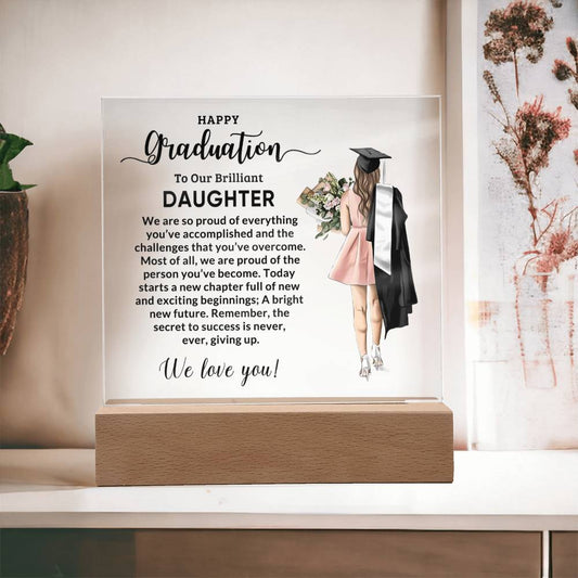 Daughter Personalized Graduation Keepsake Acrylic Plaque