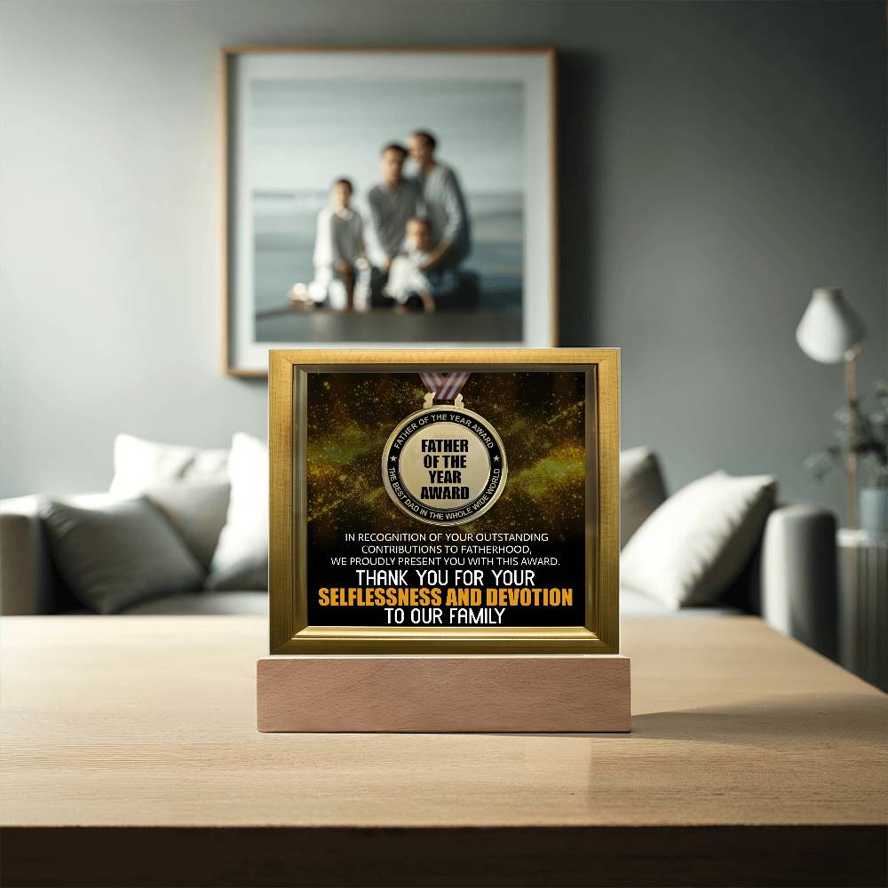 Father of the Year Award Gift for Dad Acrylic Plaque