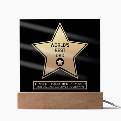 Gift For Dad - World's Best Dad Award Acrylic Plaque