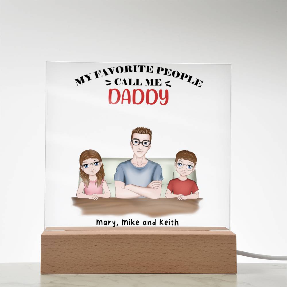 Gift for Dad from Kids Personalized Acrylic Plaque