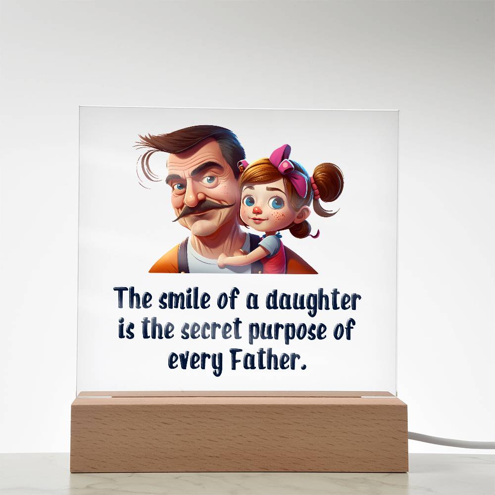 Gift for Dad - The Smile of a Daughter is the Secret Purpose of Every Father Acrylic Plaque