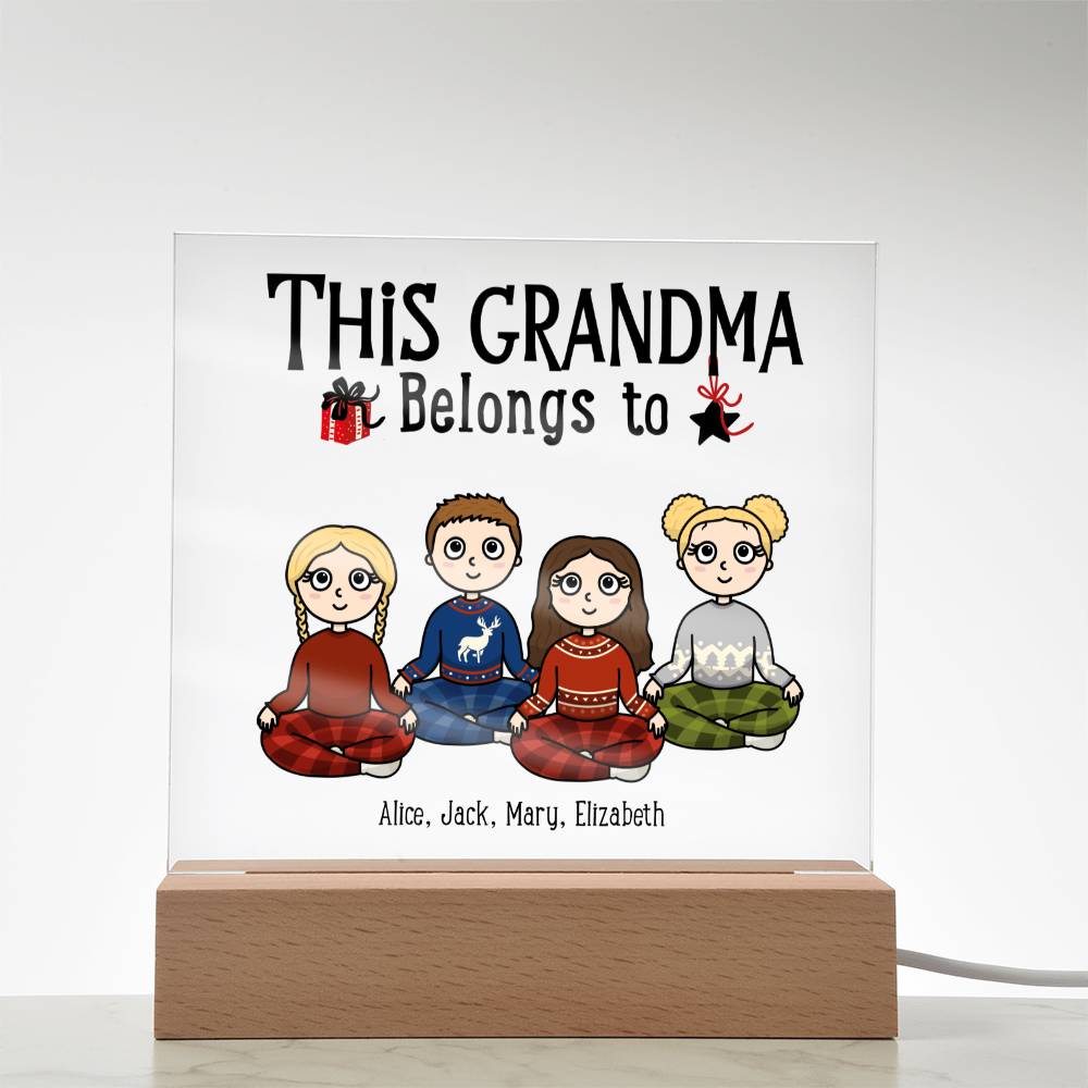 Grandmother Personalized Gift From Grandkids Acrylic Plaque