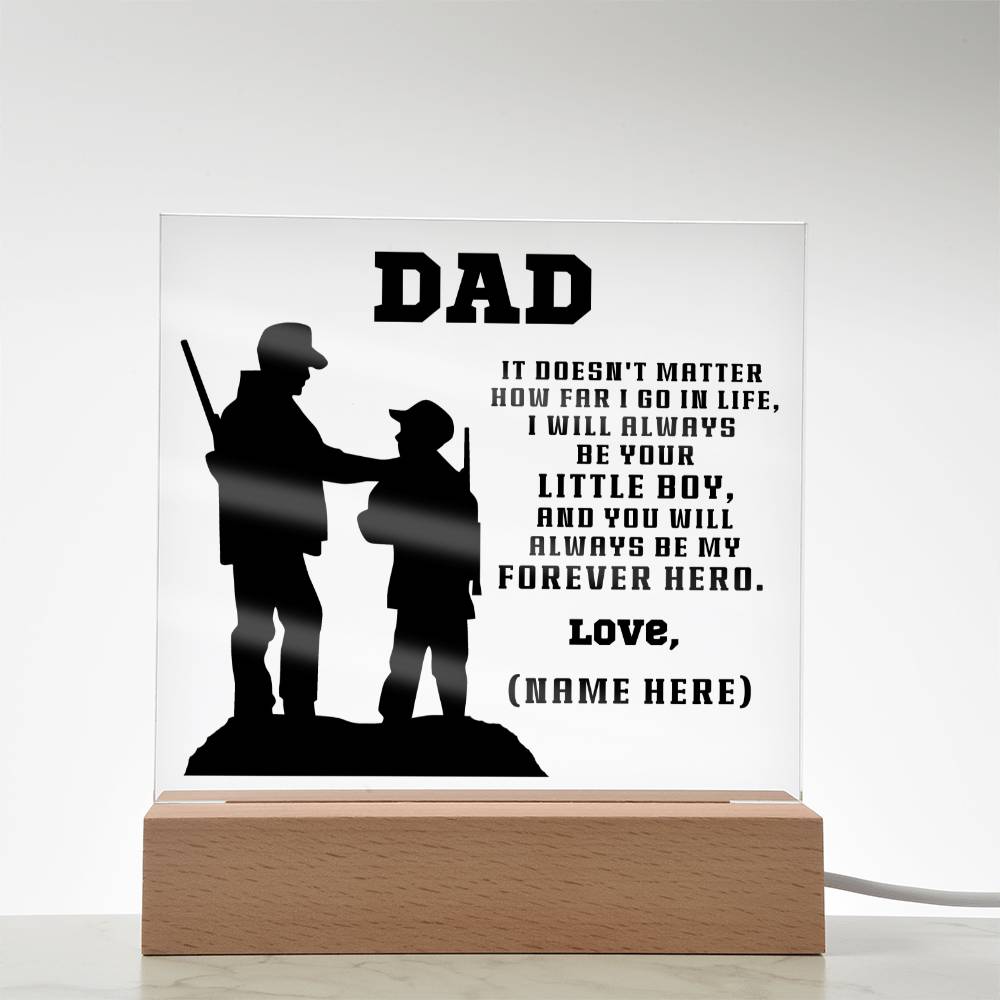 Hunter Father and Son Personalized Acrylic Plaque