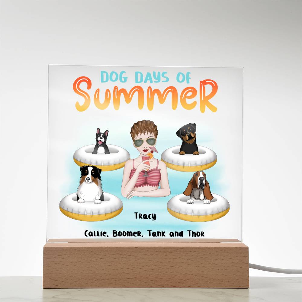 Personalized Dog Days of Summer Acrylic Plaque