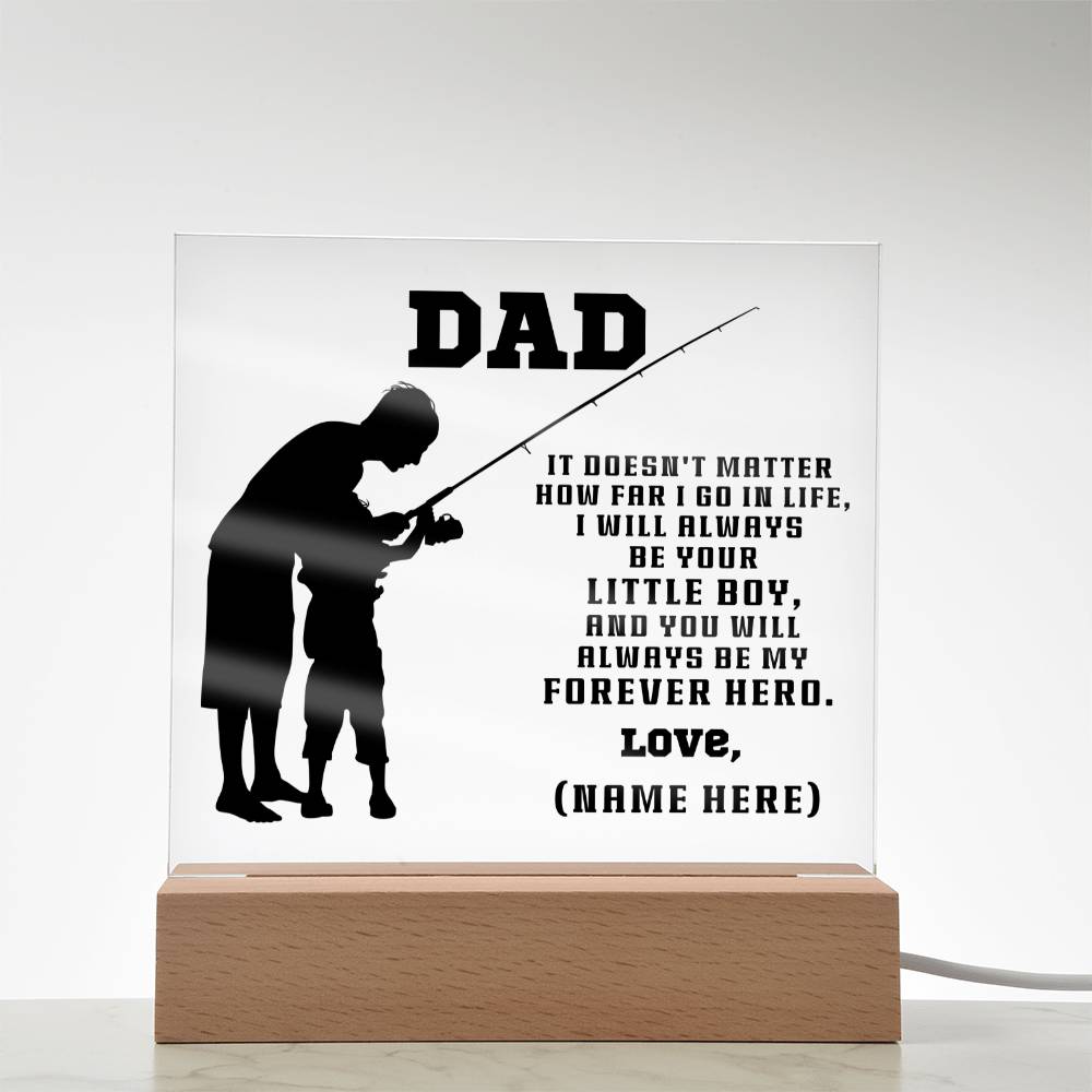 Fisherman Dad Personalized Acrylic Plaque