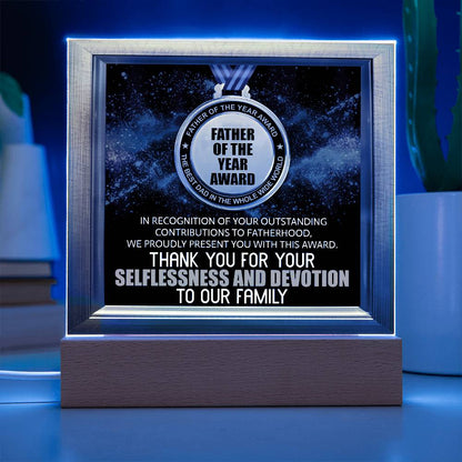 Father of the Year Award Gift for Dad Acrylic Plaque