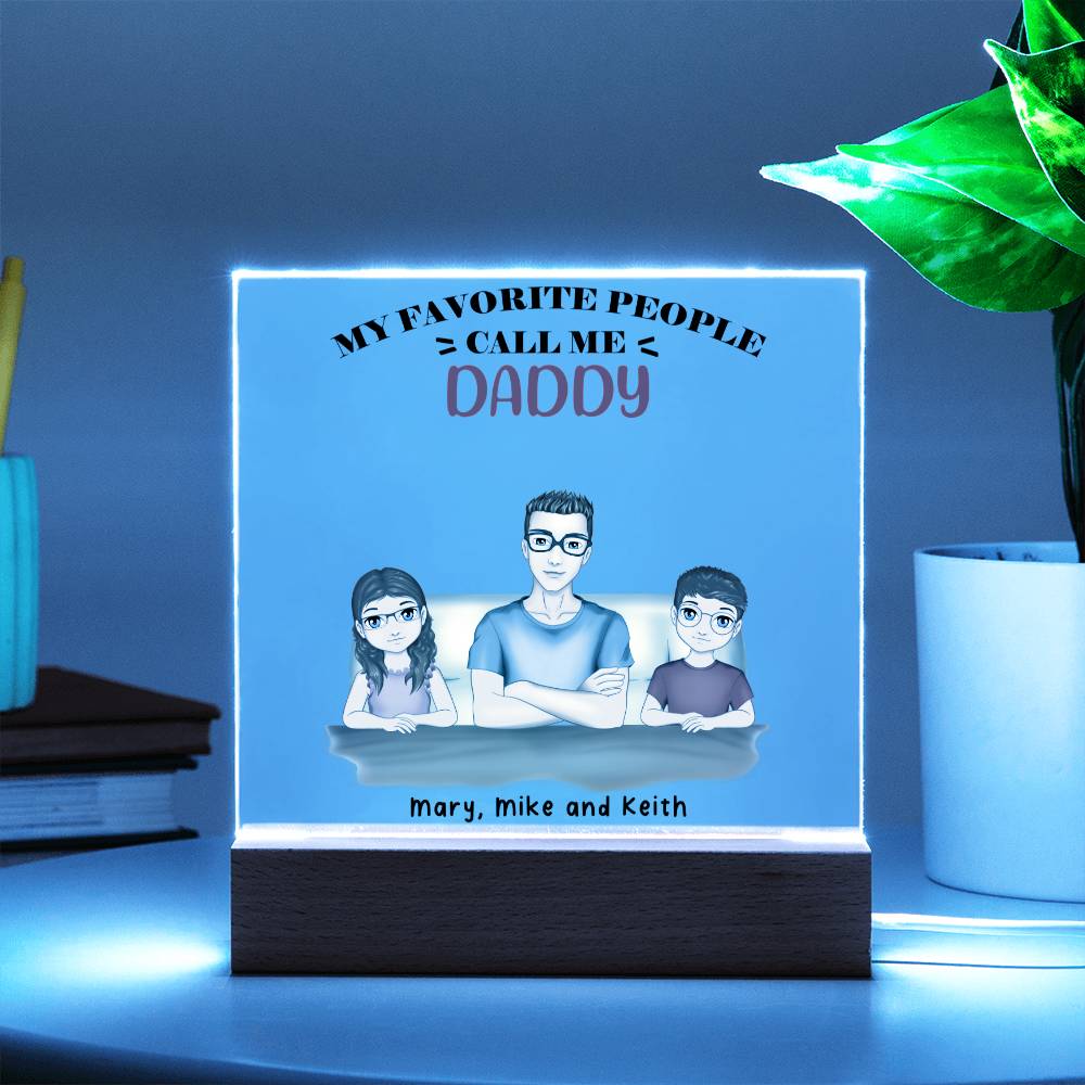 Gift for Dad from Kids Personalized Acrylic Plaque