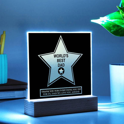 Gift For Dad - World's Best Dad Award Acrylic Plaque