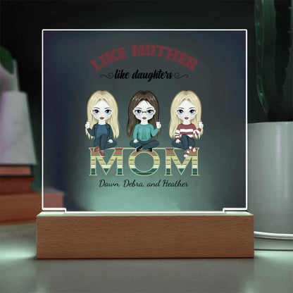 Mom Personalized Acrylic Plaque Like Mother Like Daughter