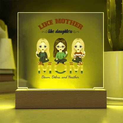 Mom Personalized Acrylic Plaque Like Mother Like Daughter