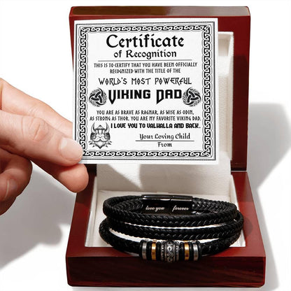 Dad Jewelry Gift -The Viking Leather Braided Men's Bracelet