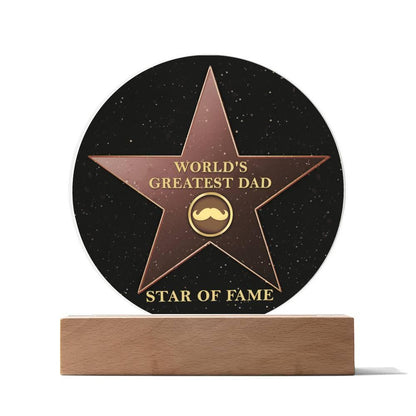 World's Greatest Dad Star of Fame Acrylic Plaque