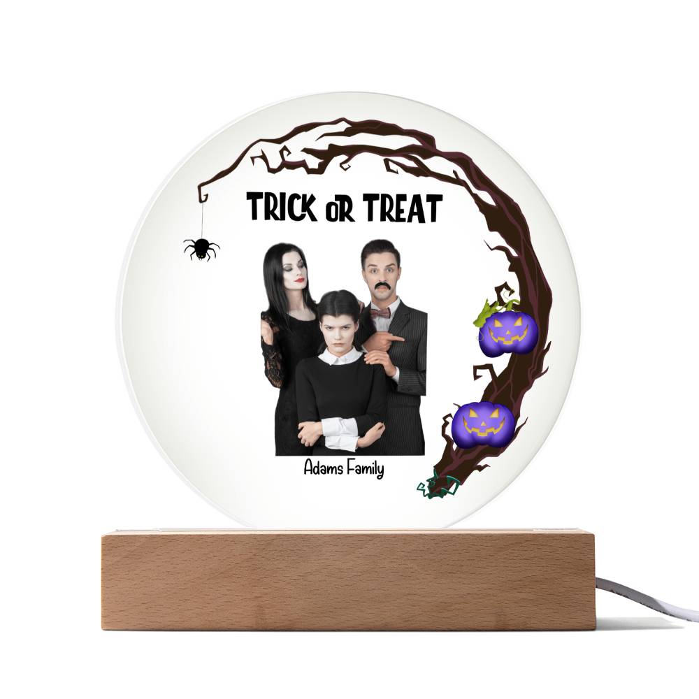 Halloween Trick or Treat Custom Photo Upload Keepsake Acrylic Plaque