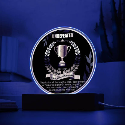 Dad Joke Undefeated Champion Acrylic Plaque Award