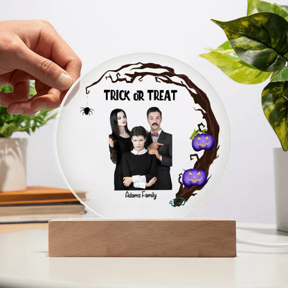 Halloween Trick or Treat Custom Photo Upload Keepsake Acrylic Plaque