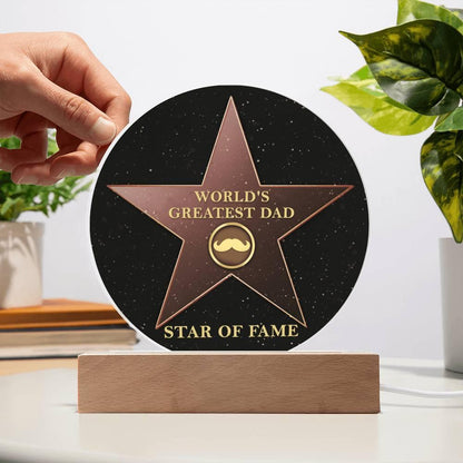 World's Greatest Dad Star of Fame Acrylic Plaque