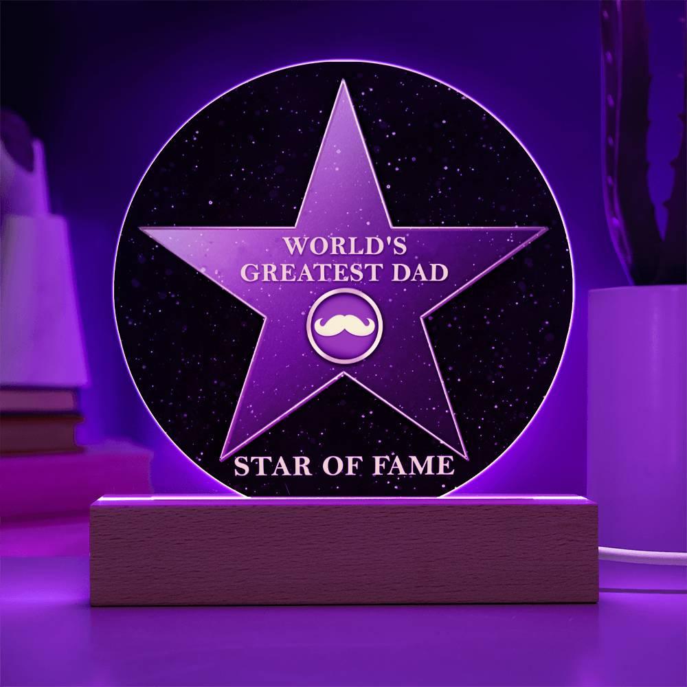 World's Greatest Dad Star of Fame Acrylic Plaque