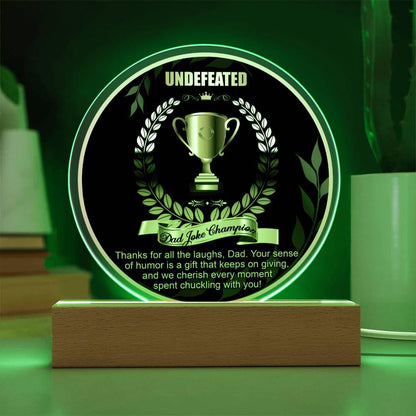 Dad Joke Undefeated Champion Acrylic Plaque Award