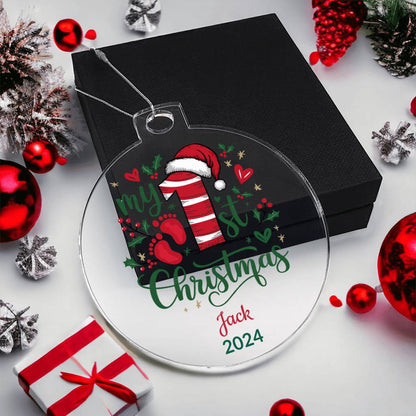 My First Christmas Baby Personalized Keepsake Acrylic Ornament