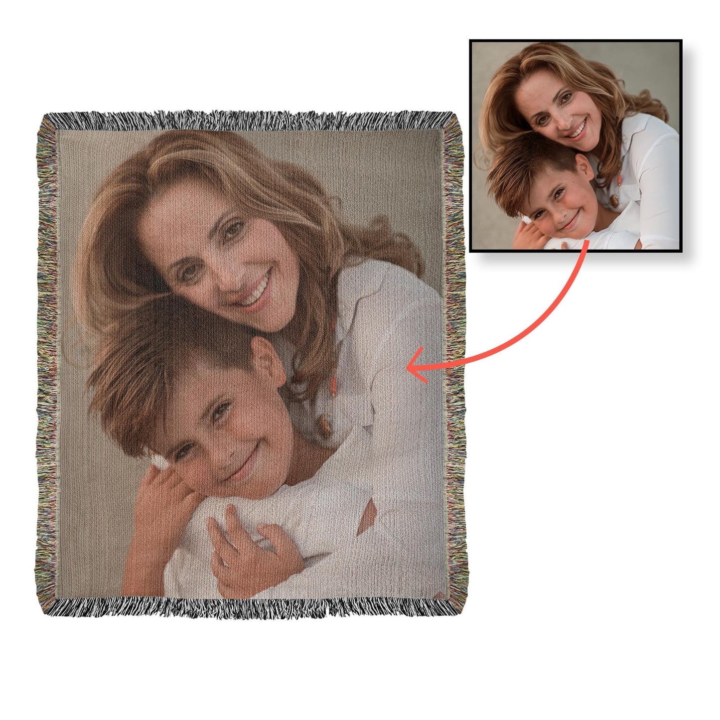 Gift for Dad Personalized Photo Upload Heirloom Blanket