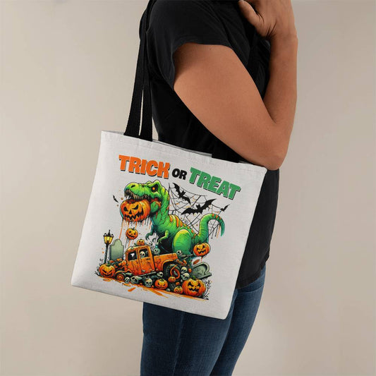 Halloween Dinosaur T-Rex Monster Trick or Treat Tote Bag