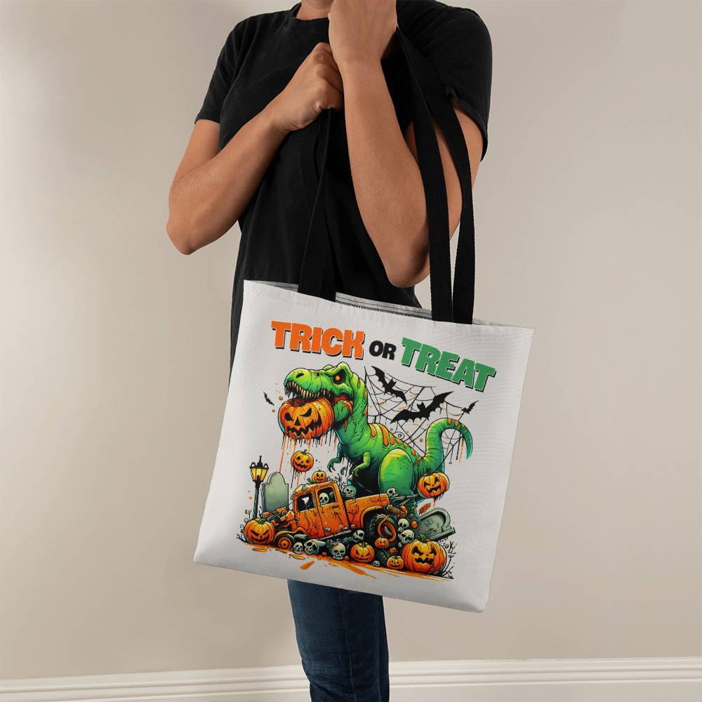 Halloween Dinosaur T-Rex Monster Trick or Treat Tote Bag