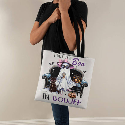 Halloween Tote Bag - I Put the Boo in the Boujee