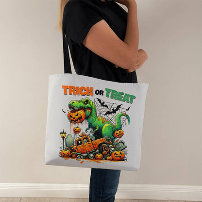 Halloween Dinosaur T-Rex Monster Trick or Treat Tote Bag