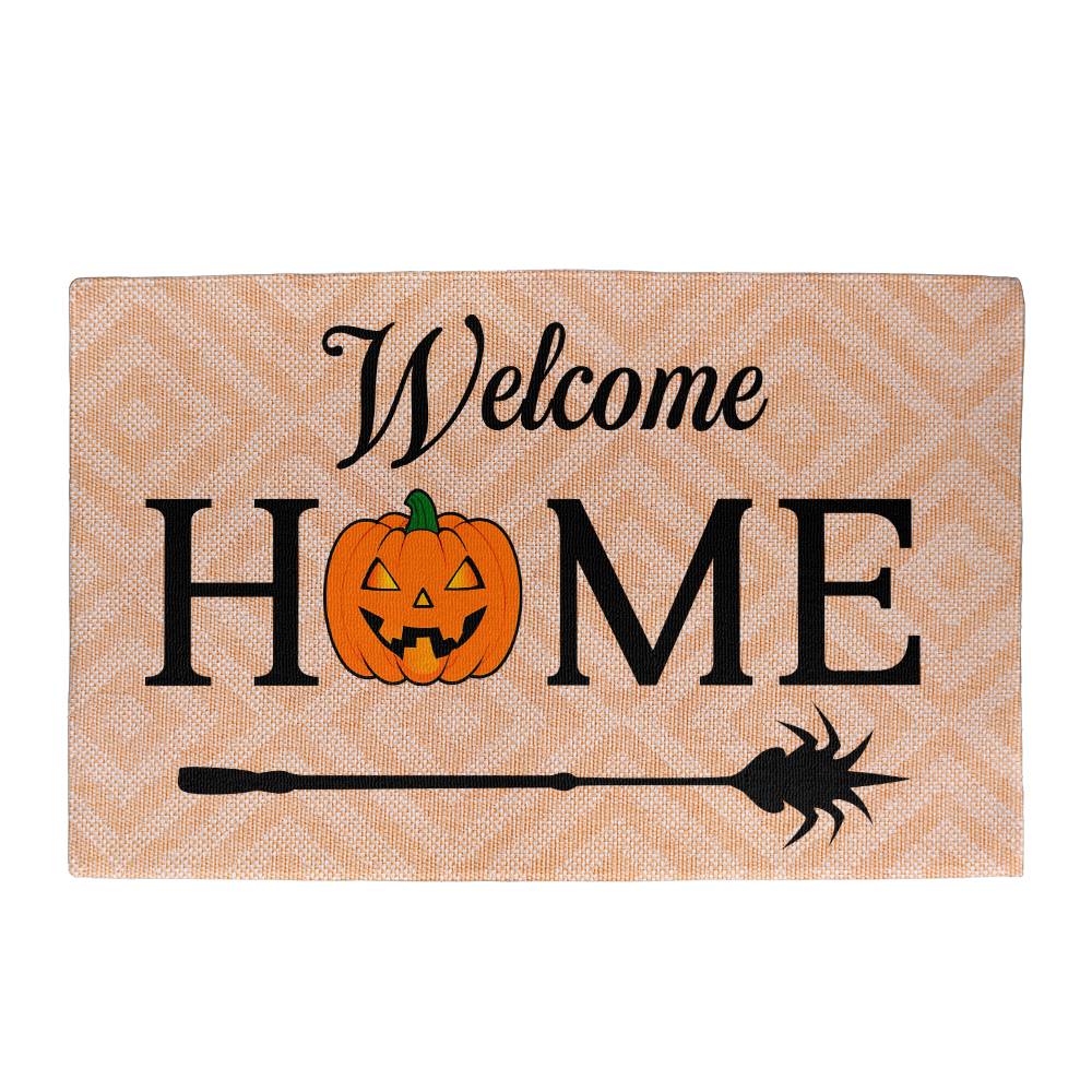 Halloween Welcome Home Rubber Backed Doormat