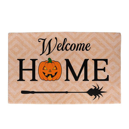 Halloween Welcome Home Rubber Backed Doormat