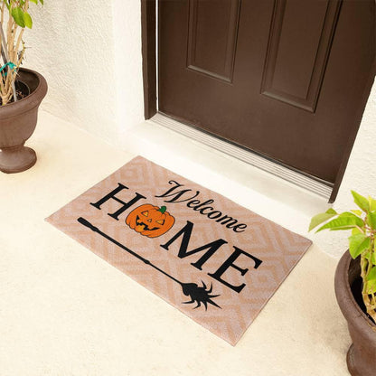 Halloween Welcome Home Rubber Backed Doormat