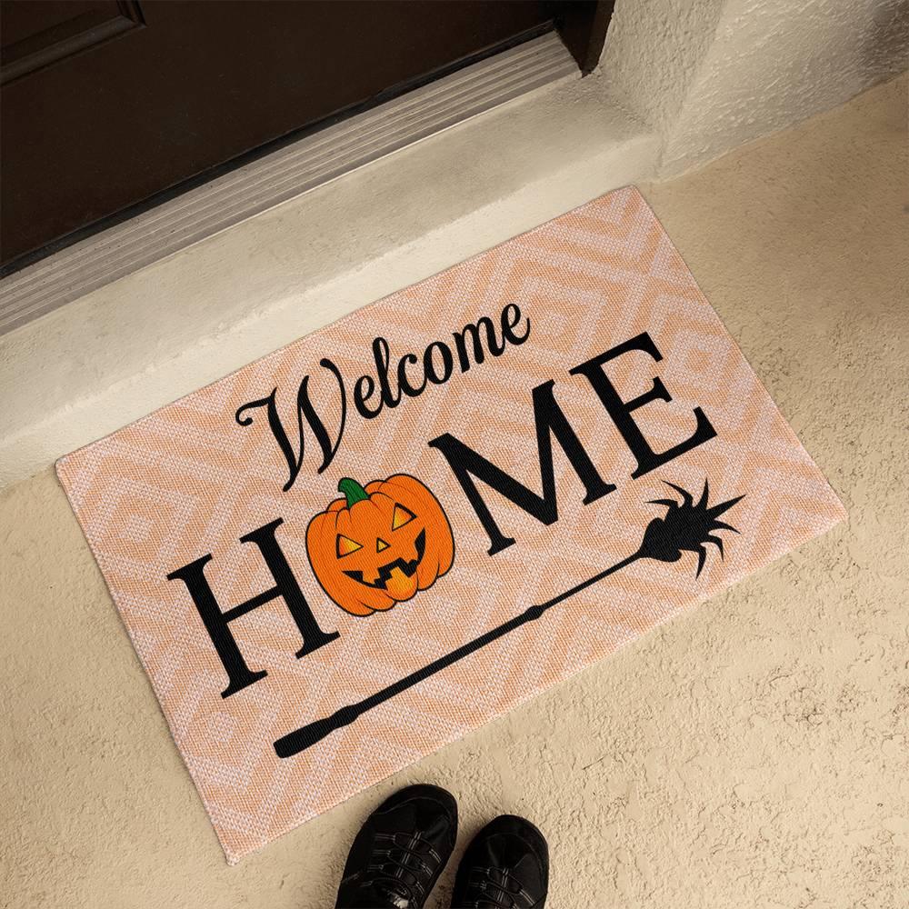 Halloween Welcome Home Rubber Backed Doormat