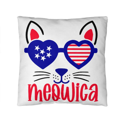 Meowica Patriotic Cat Comfy Indoor-Outdoor Pillow