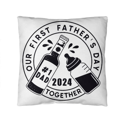 First Father's Day Drinking Buddy Comfy Indoor-Outdoor Pillow