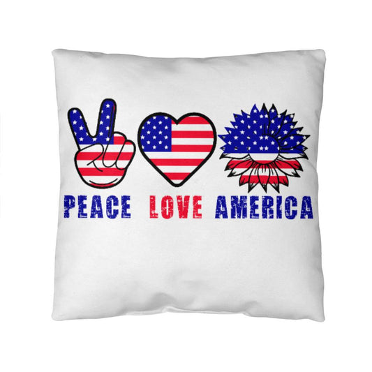 Peace Love America Comfy Indoor-Outdoor Pillow