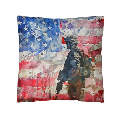 American Soldier Patriotic Indoor-Outdoor-Pillow Home Decor