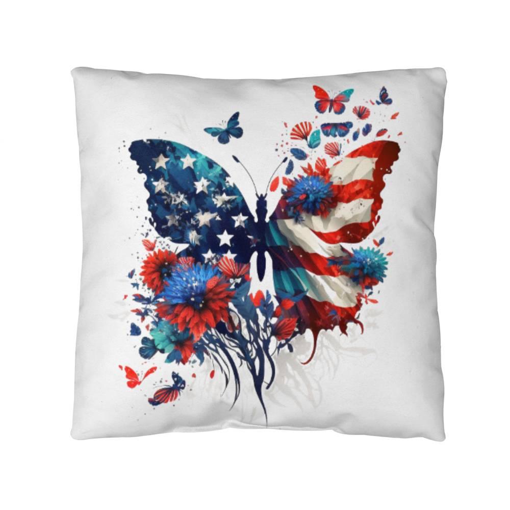 Patriotic Butterfly Bouquet Comfy Indoor-Outdoor Pillow